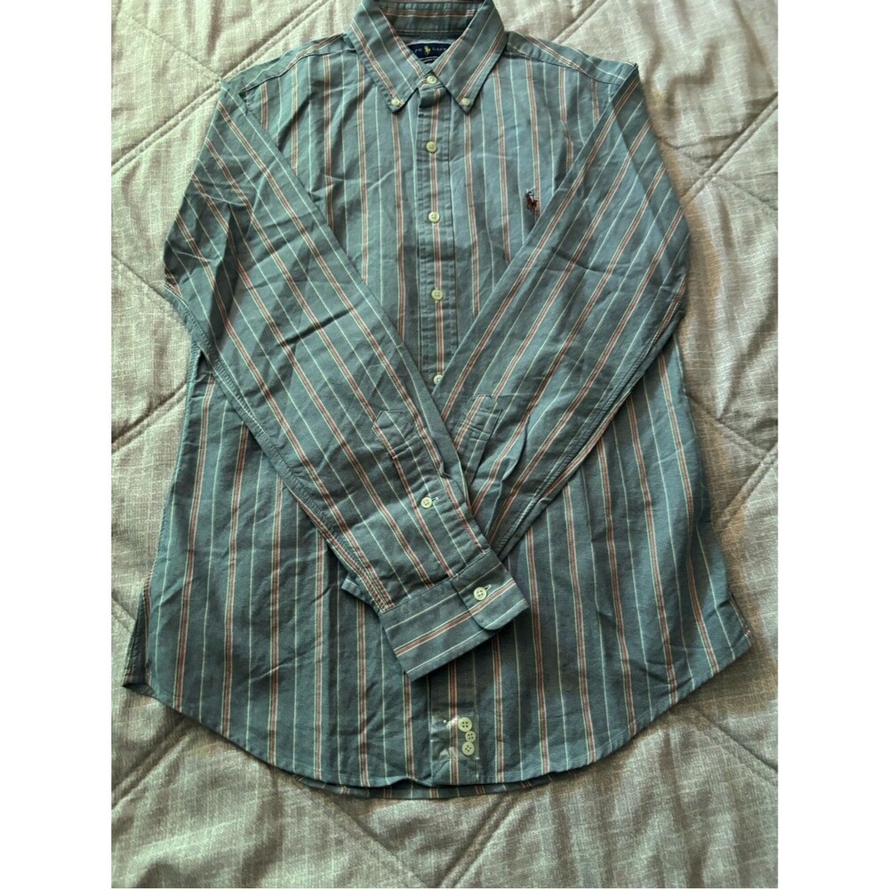 Polo Ralph Lauren: Striped Blue/Red Dress Shirt, NWOT, Unused, Size S/P